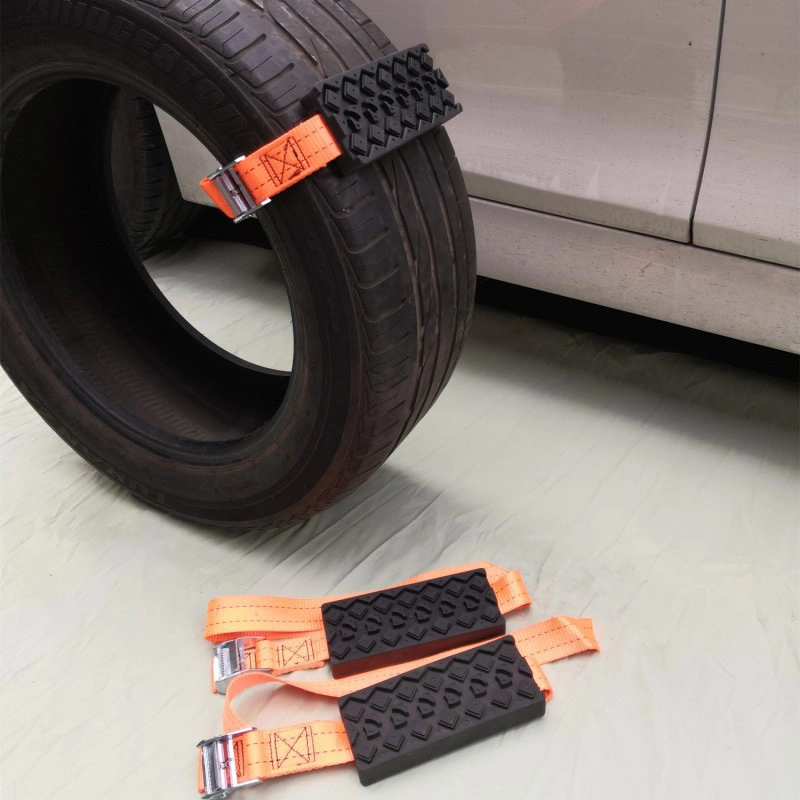 2PCS Car Universal Tire Belt Snow Chains Anti-Skid Autocross Outdoor Roadway Safety Snow Ground Driving Tool Wyz13105